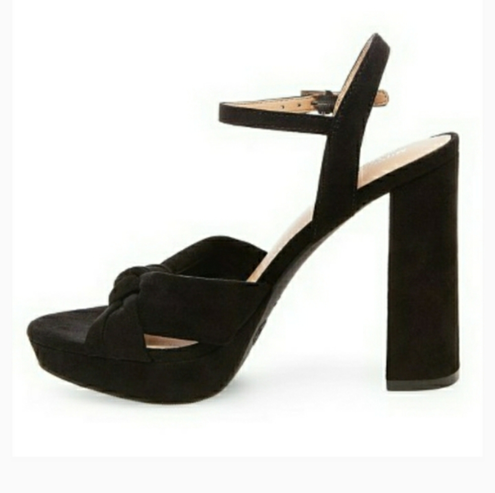 Strappy black heels